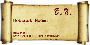 Bobcsok Noémi névjegykártya