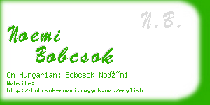 noemi bobcsok business card